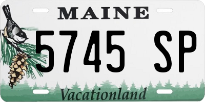 ME license plate 5745SP
