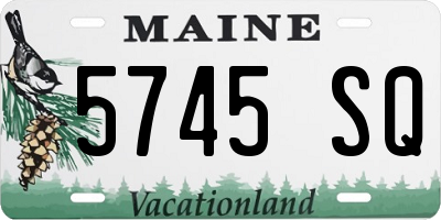 ME license plate 5745SQ