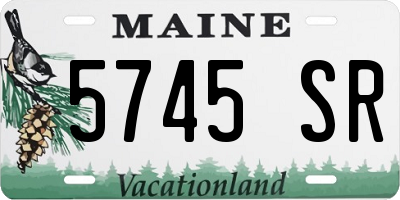 ME license plate 5745SR