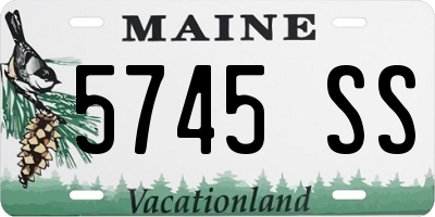 ME license plate 5745SS
