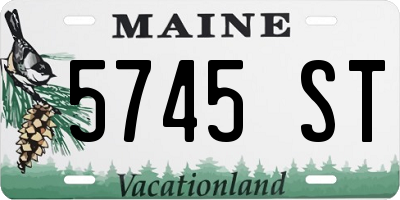 ME license plate 5745ST