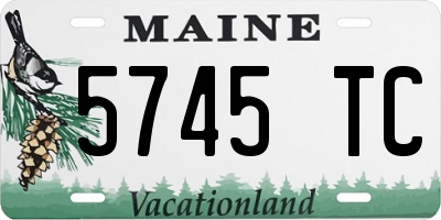 ME license plate 5745TC