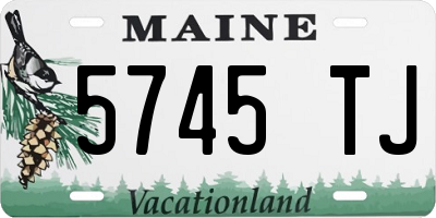 ME license plate 5745TJ
