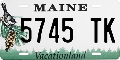ME license plate 5745TK