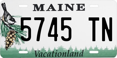 ME license plate 5745TN