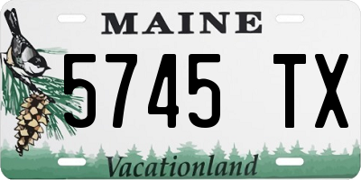 ME license plate 5745TX