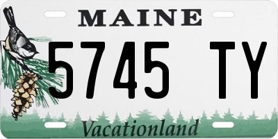 ME license plate 5745TY