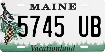 ME license plate 5745UB