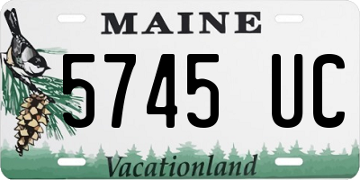 ME license plate 5745UC