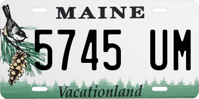 ME license plate 5745UM