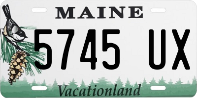 ME license plate 5745UX