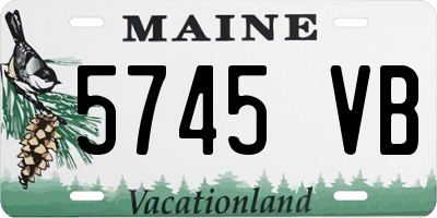 ME license plate 5745VB
