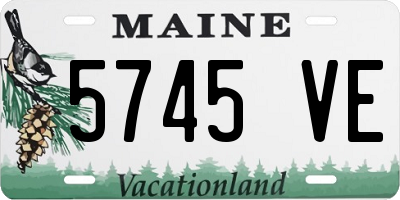 ME license plate 5745VE
