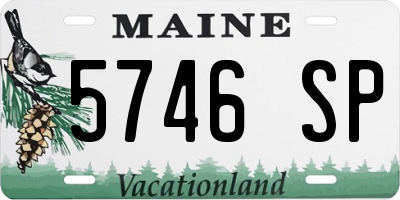 ME license plate 5746SP