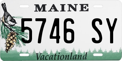 ME license plate 5746SY