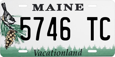 ME license plate 5746TC