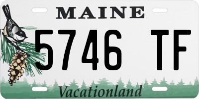 ME license plate 5746TF