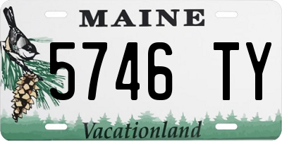 ME license plate 5746TY