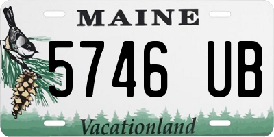 ME license plate 5746UB