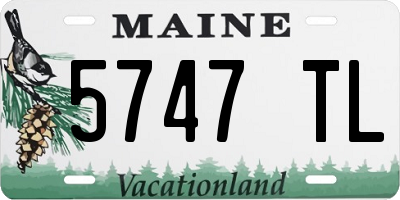 ME license plate 5747TL