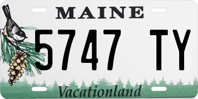ME license plate 5747TY