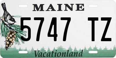 ME license plate 5747TZ