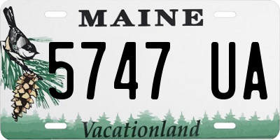 ME license plate 5747UA