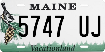 ME license plate 5747UJ