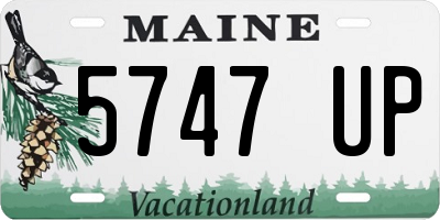 ME license plate 5747UP