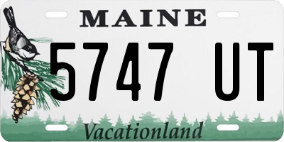 ME license plate 5747UT