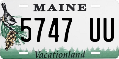 ME license plate 5747UU