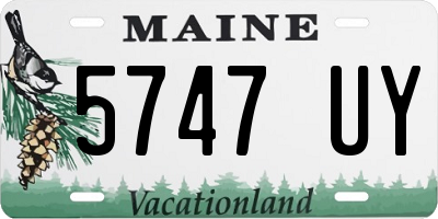 ME license plate 5747UY