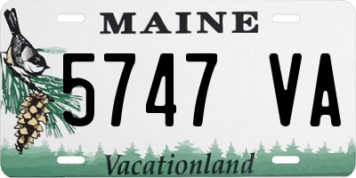 ME license plate 5747VA
