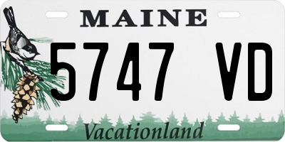 ME license plate 5747VD