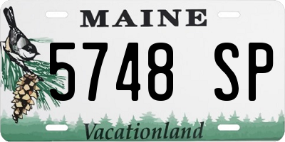 ME license plate 5748SP