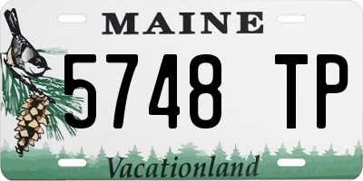 ME license plate 5748TP