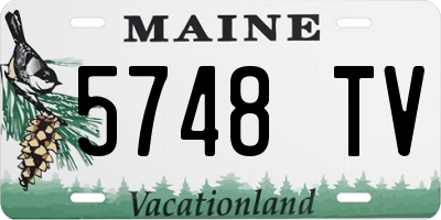 ME license plate 5748TV