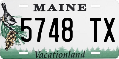 ME license plate 5748TX