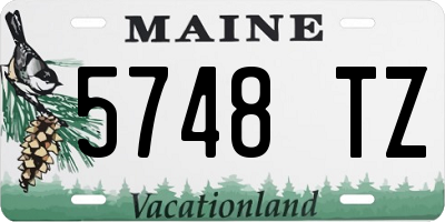 ME license plate 5748TZ