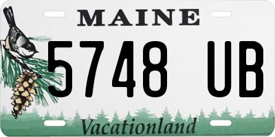 ME license plate 5748UB