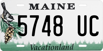 ME license plate 5748UC