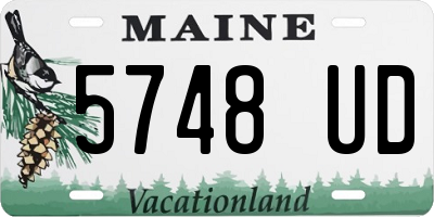 ME license plate 5748UD