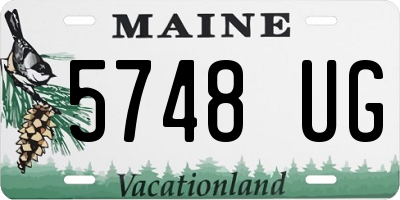 ME license plate 5748UG