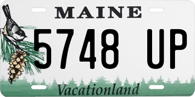 ME license plate 5748UP