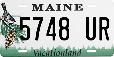 ME license plate 5748UR