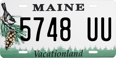 ME license plate 5748UU