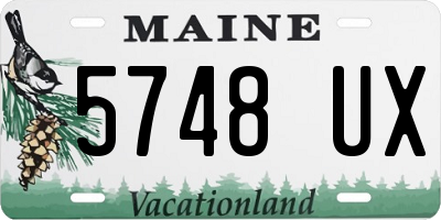ME license plate 5748UX