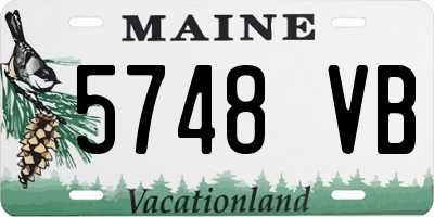 ME license plate 5748VB