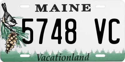 ME license plate 5748VC