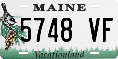 ME license plate 5748VF